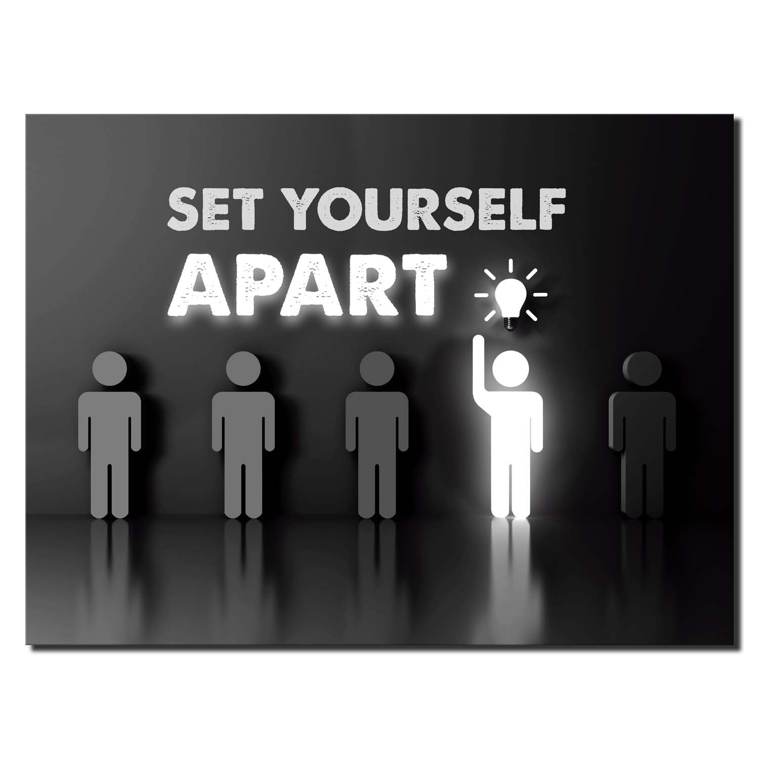Trinx Set Yourself Apart Wrapped Canvas Textual Art Print Wayfair